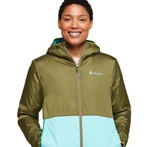 Cotopaxi Teca Cálido hooded reversible jacket - Olive and Aqua